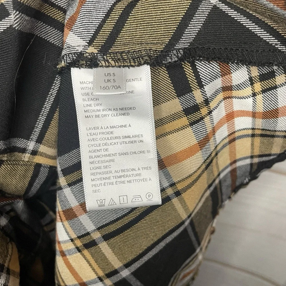 Urban Outfitters Y2K‎ Mini Skirt Small Brown Plaid Schoolgirl Academia Pleated